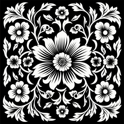 Floral oriental pattern in vector