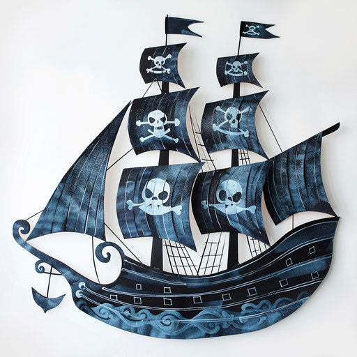 Bold pirate ship sailing the high seas