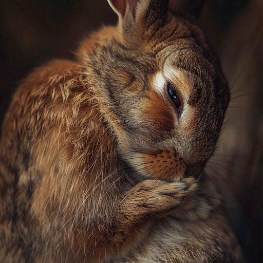 A meticulously groomed rabbit