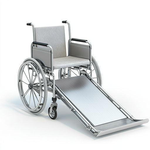 Realistic illustration of a wheelchair ramp