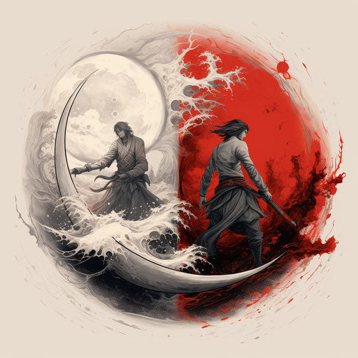 The yin and yang art, digital art decor