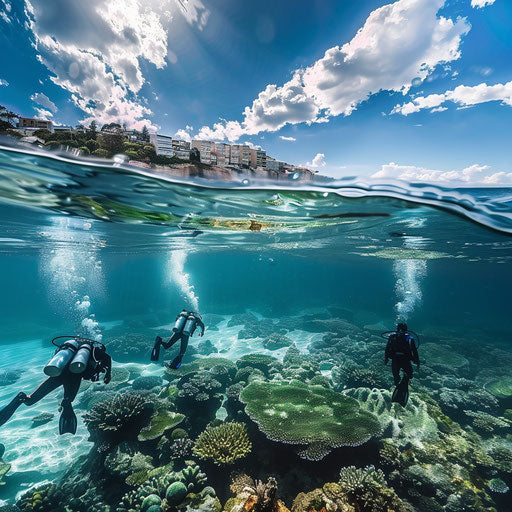 Exploring coral reefs at Bondi Beach, Australia