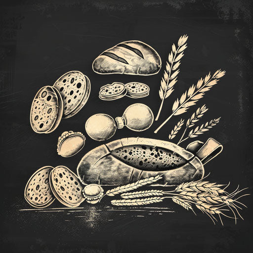 Artisanal food logo in chalkboard style