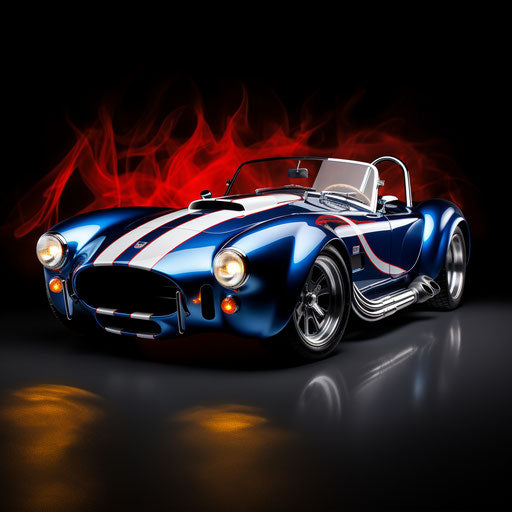Flame decals for ac shelby cobra car