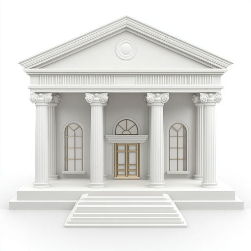 3D bank on white background
