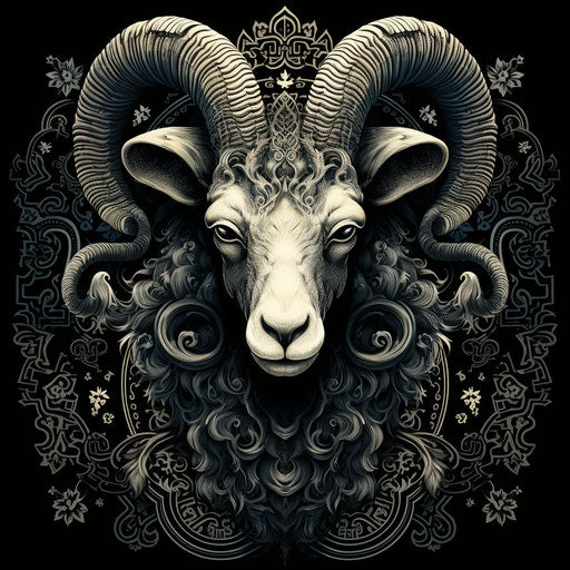Aries Detailed Tattoo Designs