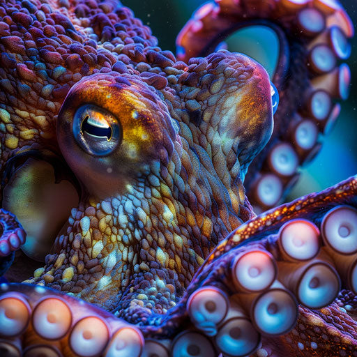Octopus's dramatic display to ward off predators