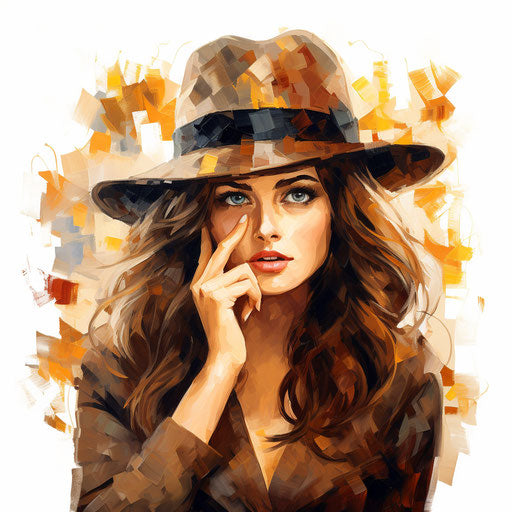 Mystery clipart in the style of Oil painting