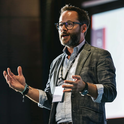 Captivating presentation at a professional conference