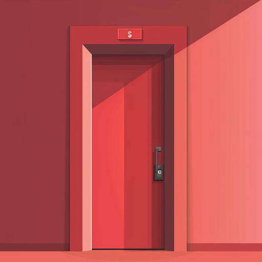 Realistic elevator with random flat background