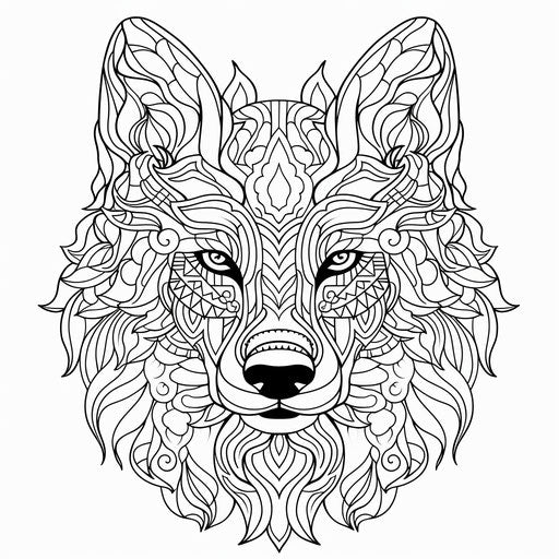 Vector illustration of griffin german shepherd head