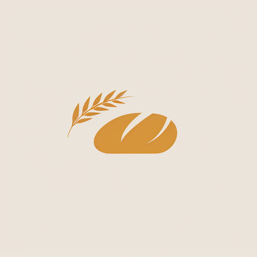 Sleek, minimalist modern bakery logo with soft grey background