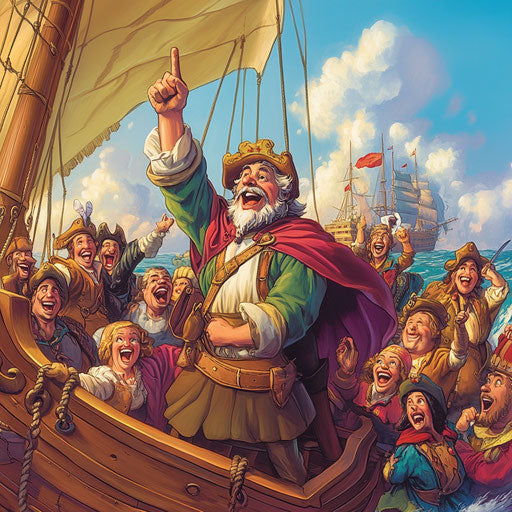 Distinctive Christopher Columbus Caricature for Unique Gifts