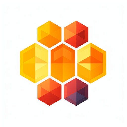 Hexagon clipart in Minimalist style, on white background