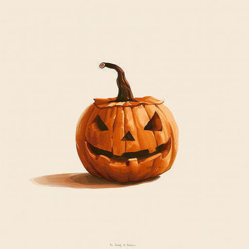Realistic pumpkin on cream background