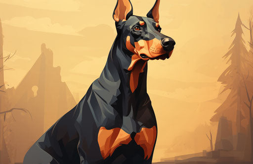 A remarkable vision in light orange and dark navy tones