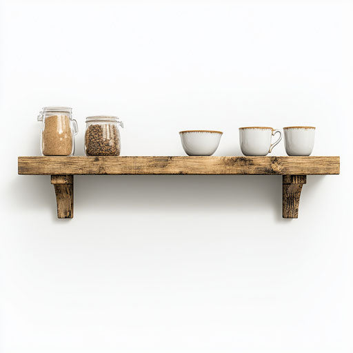 Realistic clipart of a wall shelf