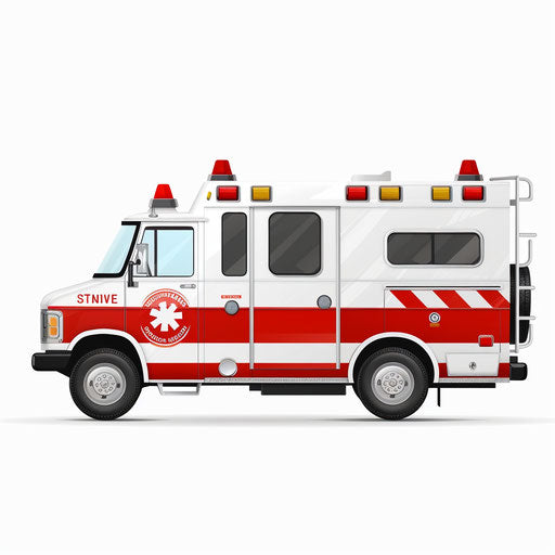 Emergency clipart in photo realistic style on white background