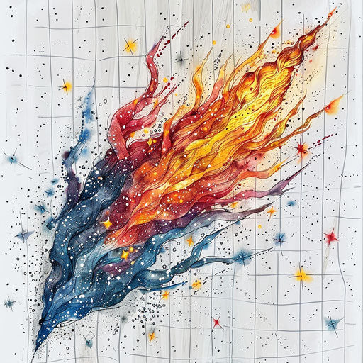 Dynamic Fire Tattoo Flash