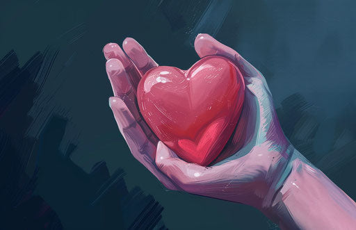 Red heart in princesscore style