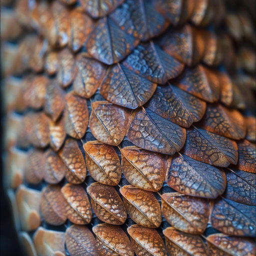 Close-up of copperhead snake scales