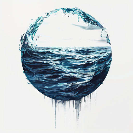 Digital water ripple effect in a spectrum of blues – IMAGELLA