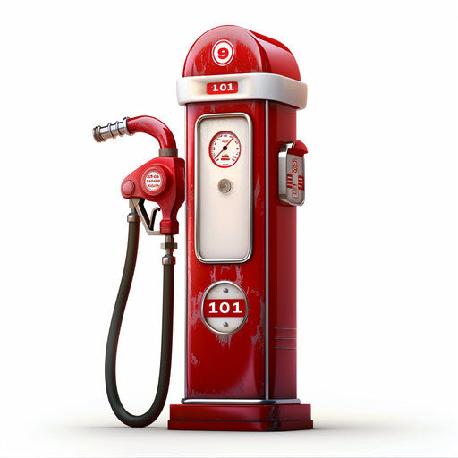 Photo-realistic gas pump clipart with flat white background