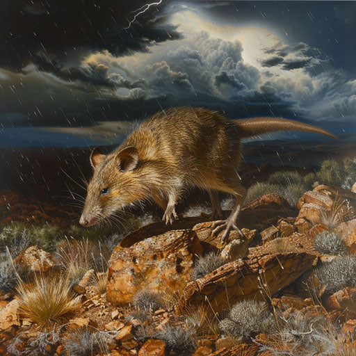 Swift escape of a northern brown bandicoot from storm