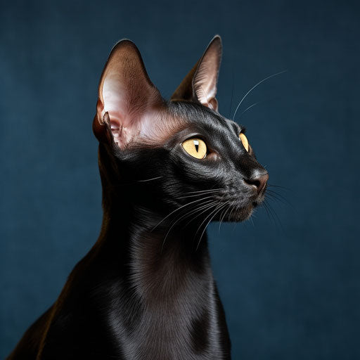 Oriental shorthair cat in profile