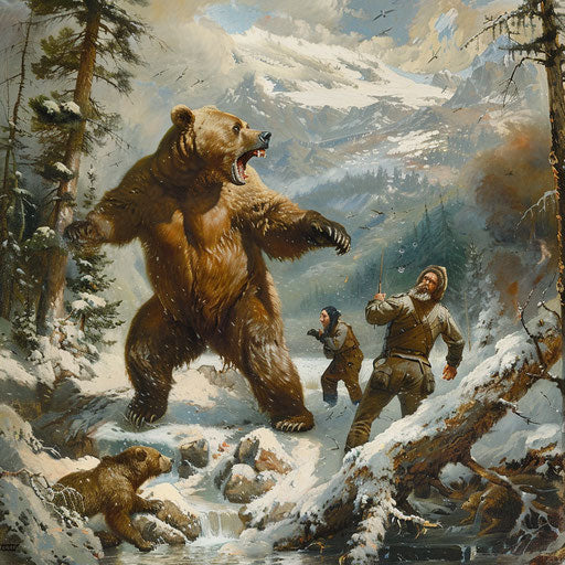 Brave defense of territory by a bear