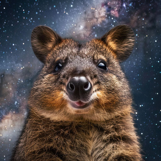 Quokka smile under the Milky Way