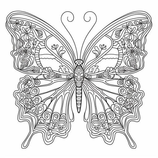 Intricate butterfly with mandala patterns on wings