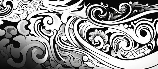 Ohumonopoly coloring pages for kids and adults, polynesian tattoo designs