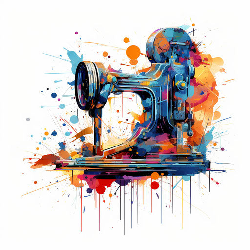 Machine illustration in the style of Impressionistic Art