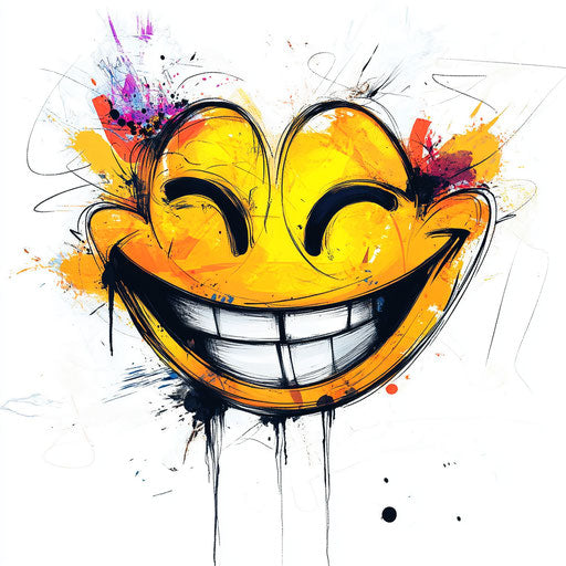 Beautiful flat clipart style smiley tattoo sketch