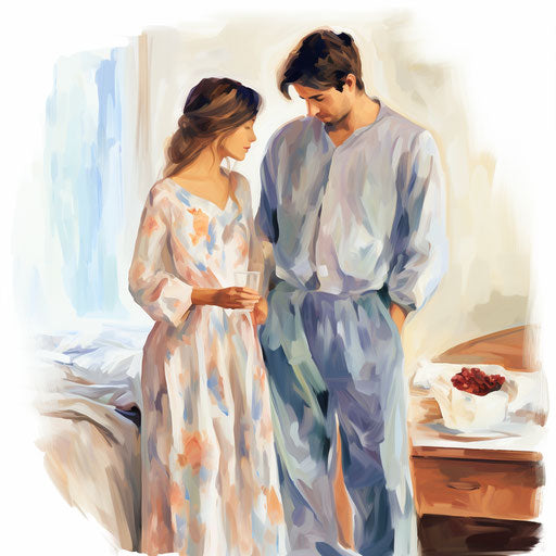 Pajama day illustration in the style of Impressionistic Art, on white background