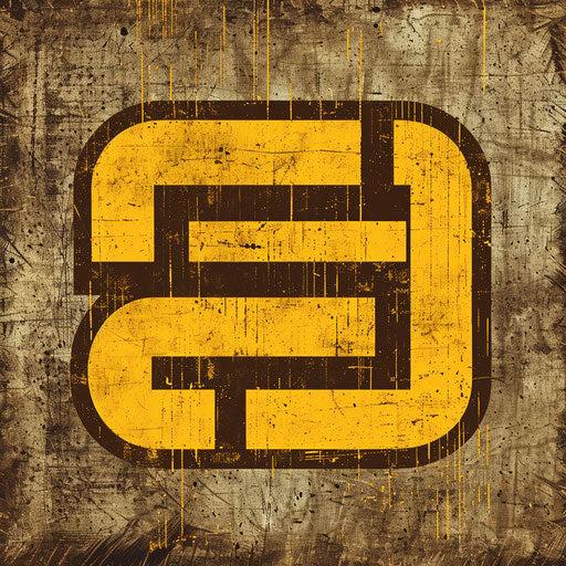 Retro logo design in yellow and brown