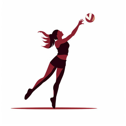 Minimalist style volleyball clipart on white background