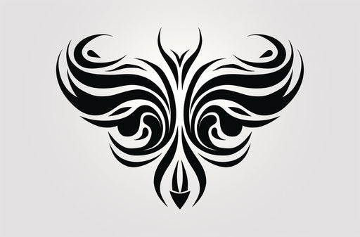 Free tribal tattoo design, simplistic vector art tribal pattern bird's-eye-view