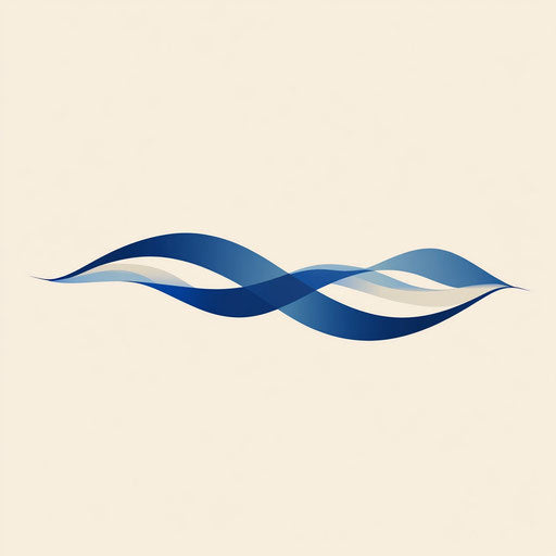 Elegant banner logo design with unique abstract wave symbol