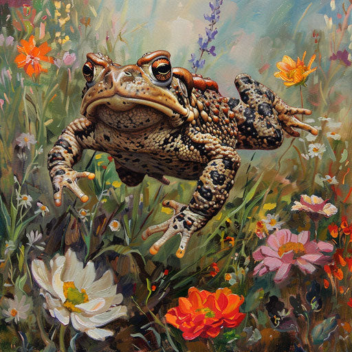 Western leopard toad in a dynamic pose