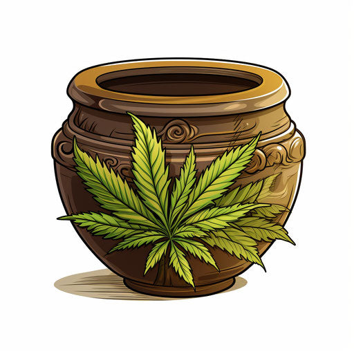 Pottery clipart in the style of Chiaroscuro Art, on a white background