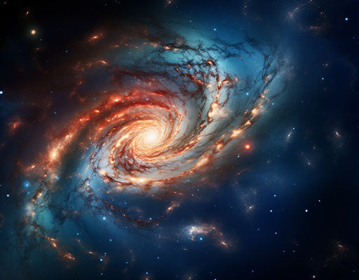 Beautiful image gallery of spiral galaxy in deep space