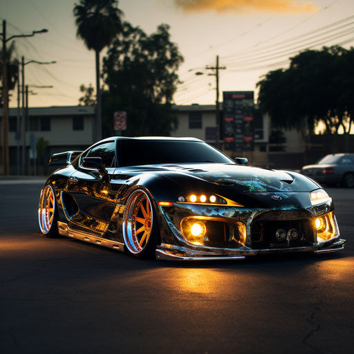 Customized sports car with hydraulic system