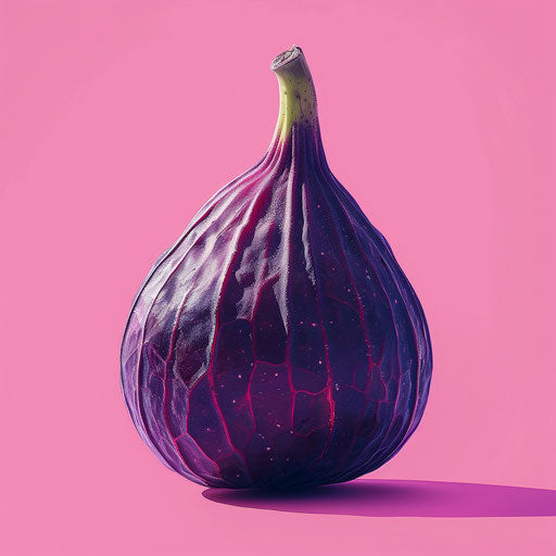 Fig clipart on bright magenta background