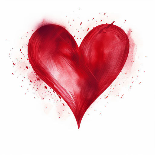 Heart in Minimalist style, on white background