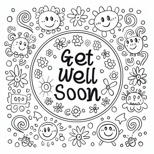 Encouraging message with smiley borders