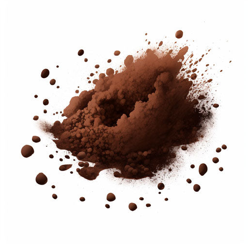 Minimalist-style dirt clipart on a white background