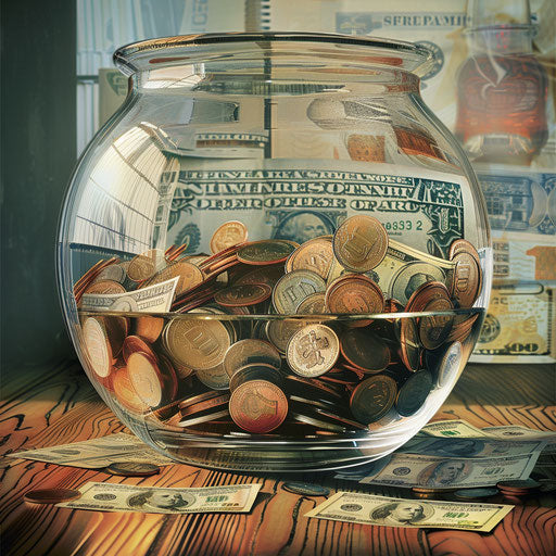 Finance visuals showcasing the power of compound interest