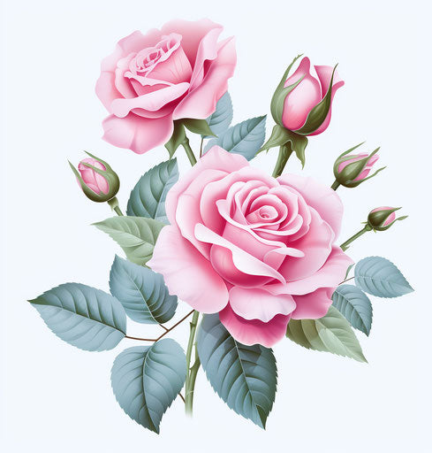 Pink roses png 62 rose clip art flower traditional Chinese painting